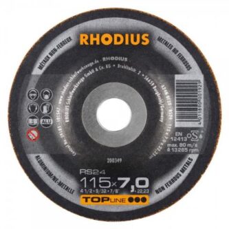 FIBER DISCS ALUMINIUM RHODIUS Φ180x7mm RS24