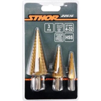 DRILL CONICAL WITH GRADIENT STHOR Φ4-32mm SET (3PCS)