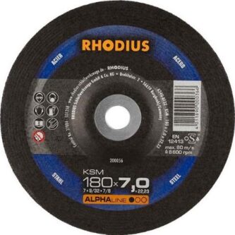 FIBER DISC INOX RHODIUS Φ180Χ7,00mm KSM
