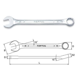 STANDARD COMBINATION WRENCH TOPTUL 15° OFFSET AAEB_Series