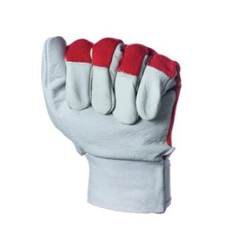 LEATHER RED GLOVES OVERTECH